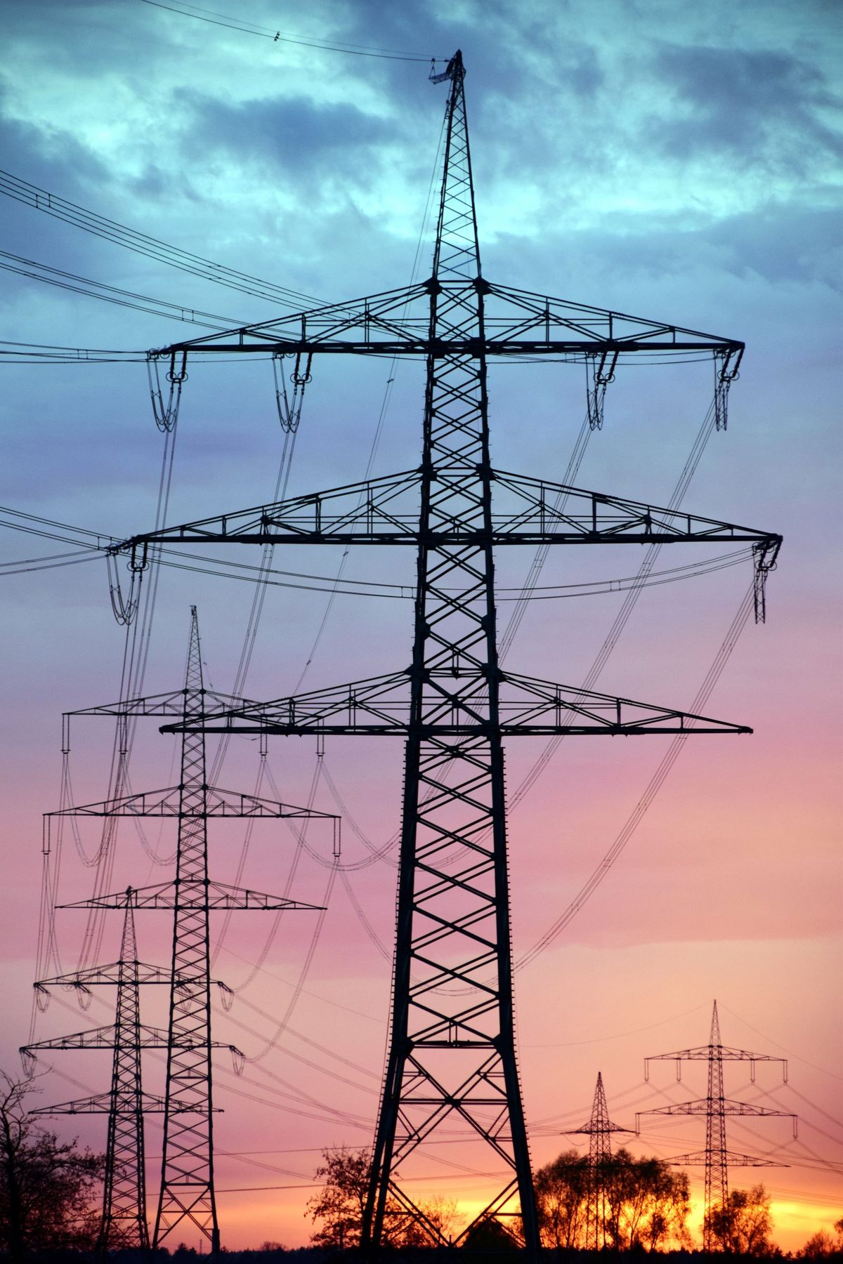 Torre de transmisión eléctrica de alta tensión